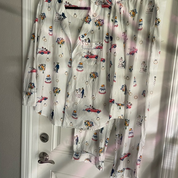 Printfresh Pajama Set Long Sleeve Long Pants SIZE L Happily Ever After - Picture 2 of 5